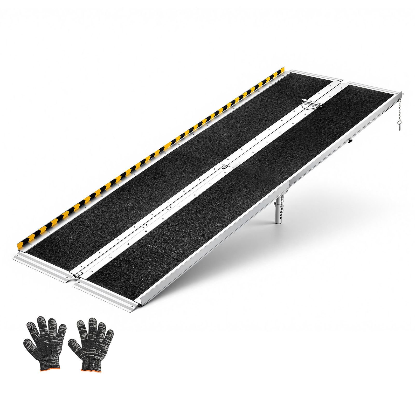 portable wheelchair ramp, 7ft, non slip aluminum folding handicap ramp for wheelchair, 800 lbs capacity, door threshold ramps for home steps, stairs, entry, threshold, doorways, scooter, curbs