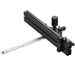precision miter gauge, standard slot 3/4'' x 3/8'', aluminum alloy table saw miter gauge with 18 in grating 15 angle stops adjustable spring loaded plunger and removable disc, for woodworking
