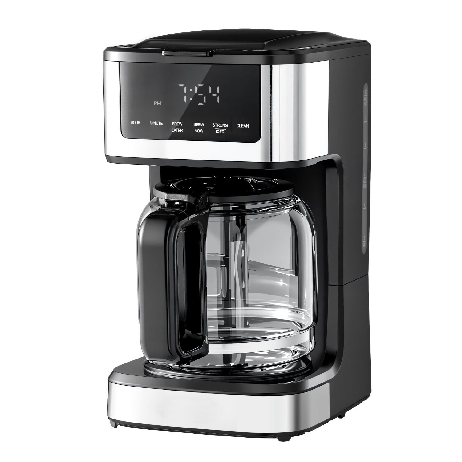 programmable coffee maker, 12 cup programmable drip coffee makers with touch screen, 4 hour keep warm coffee makers drips, 2 brew strengths drip coffee machine for home, 24 hour programmable