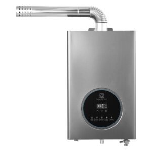 Propane Tankless Water Heater, 4.3Gal Indoor 100000 BTU Instant Hot Water Heater, Smart Temperature Control & Clear LED Display & Multiple Security Protections for Whole House, Silver Gray