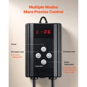 protein skimmer for 106 185 gal saltwater aquariums in sump with pump, protein skimmer with dc pinwheel pump, adjustable control, for 106 185 gal saltwater aquarium & reef tank, in sump use only