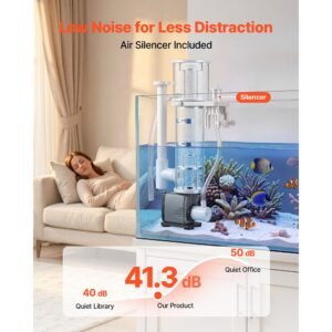 protein skimmer for 20 30 gal saltwater aquarium hang on with dc pump, protein skimmer with dc pinwheel pump, adjustable control, for 20 30 gallon small saltwater aquariums & reef tank fish tank