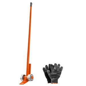 Prylever Bar, 6600 lbs Weight Capacity, 56 Inch Carbon Steel Handle Lever Dolly, Pry Lever Bar with Wheels for Large Pallets, Heavy Items, Concrete Blocks, Heavy Duty Equipment Handling, 2 Pack