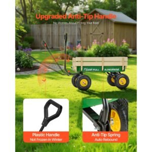 pull along wagon for kids, 39 in toddler wagons with foldable wooden panel & handle, supports up to 551 lbs, 10" all terrain tires, utility wagon cart birthday present for kids gardening beach