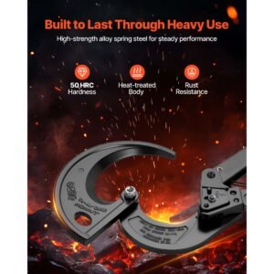 ratcheting cable cutter, spring steel blades with insulated handles, quick release button, heavy duty ratchet cable wire cutter for cutting copper & aluminum cables up to 800 mcm / 400 mm²