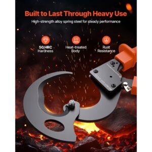 ratcheting cable cutter, spring steel blades with pvc coated handles, quick release button, heavy duty ratchet cable wire cutter for cutting copper & aluminum cables up to 1000 mcm / 500 mm²