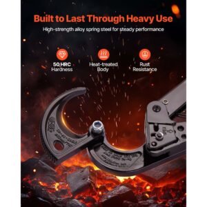 ratcheting cable cutter, spring steel blades with pvc coated handles, quick release button, heavy duty ratchet cable wire cutter for cutting copper & aluminum cables up to 474 mcm / 240 mm²