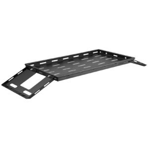 Rear Trunk Cargo Rack, for 2007-2024 Jeep Wrangler JK, 300 lbs Capacity, Carbon Steel Basket Tray Interior Storage Luggage Carrier with Net, Shelf Stand Organizer for Camping Trip Gear, Black