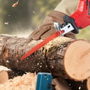 reciprocating saw blades, 25 pack, 6/12 tpi bi metal reciprocating saw blade set with universal shank, sharp teeth for fast and smooth cuts, for wood and nail embedded wood demolition, orange