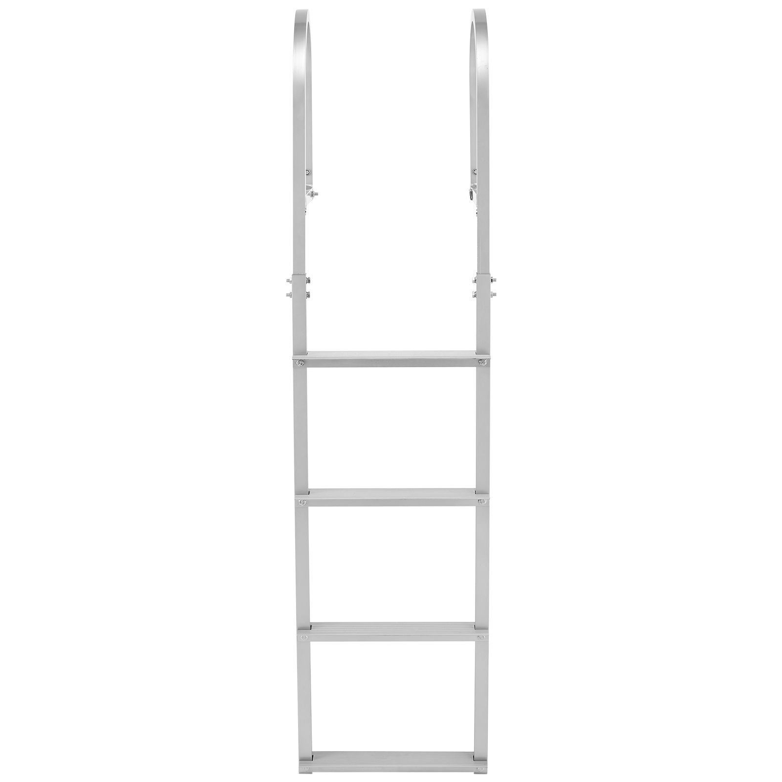 removable dock ladder, 4 steps, aluminum alloy pontoon boat swim ladder, with non slip wide steps, 500 lbs weight capacity, quick release design, for lake swimming, pool, boat, marine boarding