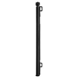 retractable baby gate, extends to 57 inch wide, 38.5 inch tall, with security lock, easy to use, walk through without tripping, mesh dog gate for stairs, hallways, indoor/outdoor, black