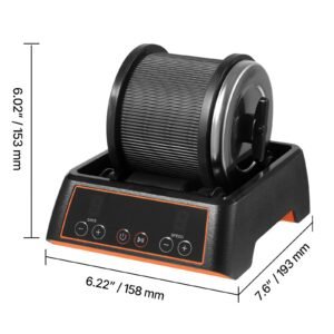 rock tumbler, 1 lb rock polishing machine, rocks tumbling kit with 4 speed adjustment, 1–9 day timer, direct drive motor rocks polishing kit for rose quartz, amethyst, quiet operation