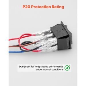 rocker switch, 6 pin momentary dpdt rocker switch, 3 position (on) off (on) polarity reversing switch ac 250v/16a 125v/ 20a for auto car boat household appliances