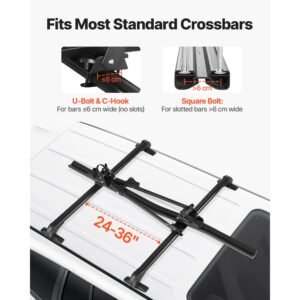 roof bike rack, 33 lbs capacity, upright roof mount bicycle rack with secure locking system for most standard crossbars, aluminum upright rooftop bike rack 1 bike carrier for car suv, black