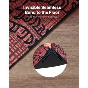rug gripper, 12 pcs, strong adhesive and residue free, double sided non slip carpet stickers for area rugs, keep corners from curling and bunching, for holding rugs in place on hardwood floors