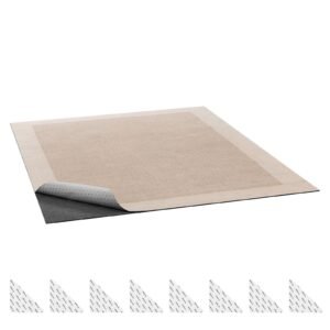 Rug Pad 5 x 7 ft, Non-slip Carpet Area Pad, Rug Mat Padding with Dual Surface Felt Cushion & Rubber Gripper, Hardwood Floor Protection for All Floors, Finishes, Keeps Carpets in Place
