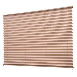 rv blinds, 62 in x 32 in, rv pleated shades, polyester fabric, easy to clean and install, privacy protection and sunlight blocking, for camper, travel trailer, motorhome window, cappuccino