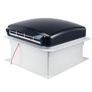 RV Vent Fan, 14 inch RV Roof Vent Fan 12V, Powerful 10-Speed Reversible Fan with Remote Control, Built-in Rain Cover, Power Top Lid,12 inch Fan Blade,Fits 14 x14 inch Roof Openings