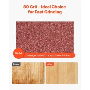 sanding belts, 6 x 48 inch belt sander sanding belts, 10pcs 80 grit aluminum oxide for woodworking, steel, aluminum, non ferrous metals