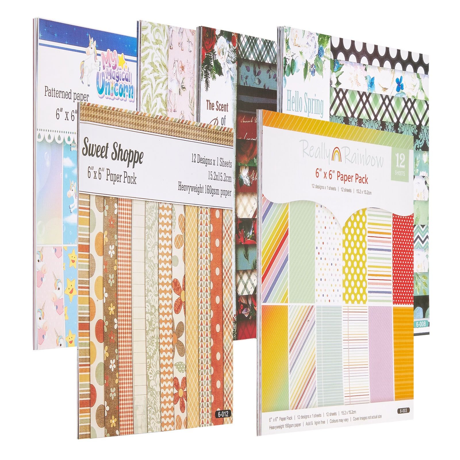 scrapbook paper, 72 sheets, 6 x 6 in mixed special patterned paper set for die cutting and embossing machine, vibrant color, for decorations, scrapbooking, card making, and diy crafting