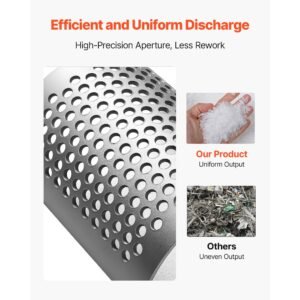 screen mesh for plastic shredder, high quality steel durable mesh, 0.315 in/8 mm high precision aperture screen, compatible with model 180 plastic grinder, suitable for small particle recycling