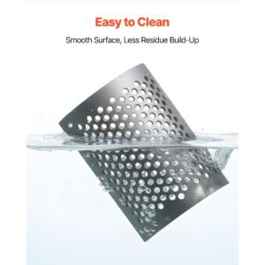 screen mesh for plastic shredder, high quality steel durable mesh, 0.315 in/8 mm high precision aperture screen, compatible with model 180 plastic grinder, suitable for small particle recycling