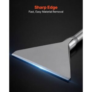 sds max scaling chisel, 13.8" x 5.9" chisel bit with sds max shank, compatible with rotary hammers, heat treated 40cr alloy steel, sharp edge for removing laminate flooring, tiles, and mortar