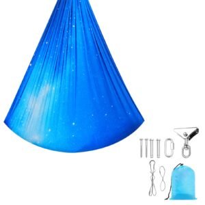 Sensory Swing, Double-Layer Fabric Sensorys Hammock, Indoor & Outdoor Sensory Swing with 360° Swivel Hanger, O-Sling, Holds up to 300lbs, Adjustable Aerial Yoga, Hanging Swings for Kids