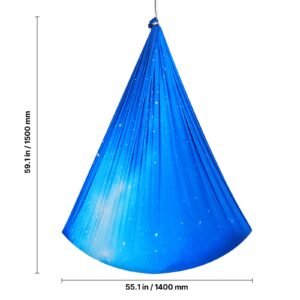 sensory swing, double layer fabric sensorys hammock, indoor & outdoor sensory swing with 360° swivel hanger, o sling, holds up to 300lbs, adjustable aerial yoga, hanging swings for kids