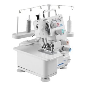 Serger Overlock Sewing Machine, 1250 Stitches Per Minute, 3 and 4 Thread Capability, with LED Light and Strong Suction Feet, Heavy-Duty Metal Frame Sewing Machine for Various Fabrics, White