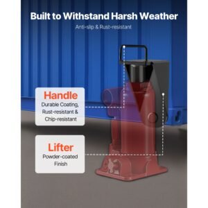 shipping container jack lug with u shaped handle, 1 pack, storage leveler booster withstands sun & rain, heavy duty container jack lug for shipping industry, logistics, warehouse management