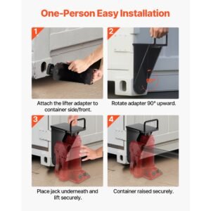 shipping container jack lug with u shaped handle, 1 pack, storage leveler booster withstands sun & rain, heavy duty container jack lug for shipping industry, logistics, warehouse management