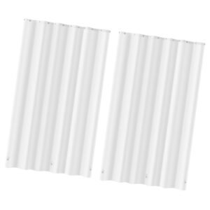 Shower Curtain Liner, 8G Heavy-Duty PEVA Shower Liner, 2-Pack Waterproof Plastic Liners with 3 Magnets and 12 Rust-Resistant Metal Grommet, for Bathroom Showers & Bath Tubs, 72 x 72 in (White)
