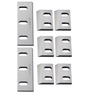 Shredder Blades, Alloy Steel Shredder Machine Blade Kit with 6 Rotating and 2 Fixed Blades, High-Hardness SKD-11 Blade, Compatible with Model 250 Plastic Grinder, for ABS, PP, PVC & Nylon