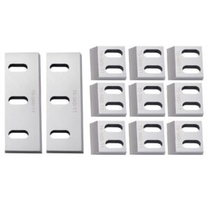 Shredder Blades, Alloy Steel Shredder Machine Blade Kit with 9 Rotating and 2 Fixed Blades, High-Hardness SKD-11 Blade, Compatible with Model 180 Plastic Grinder, for ABS, PP, PVC & Nylon