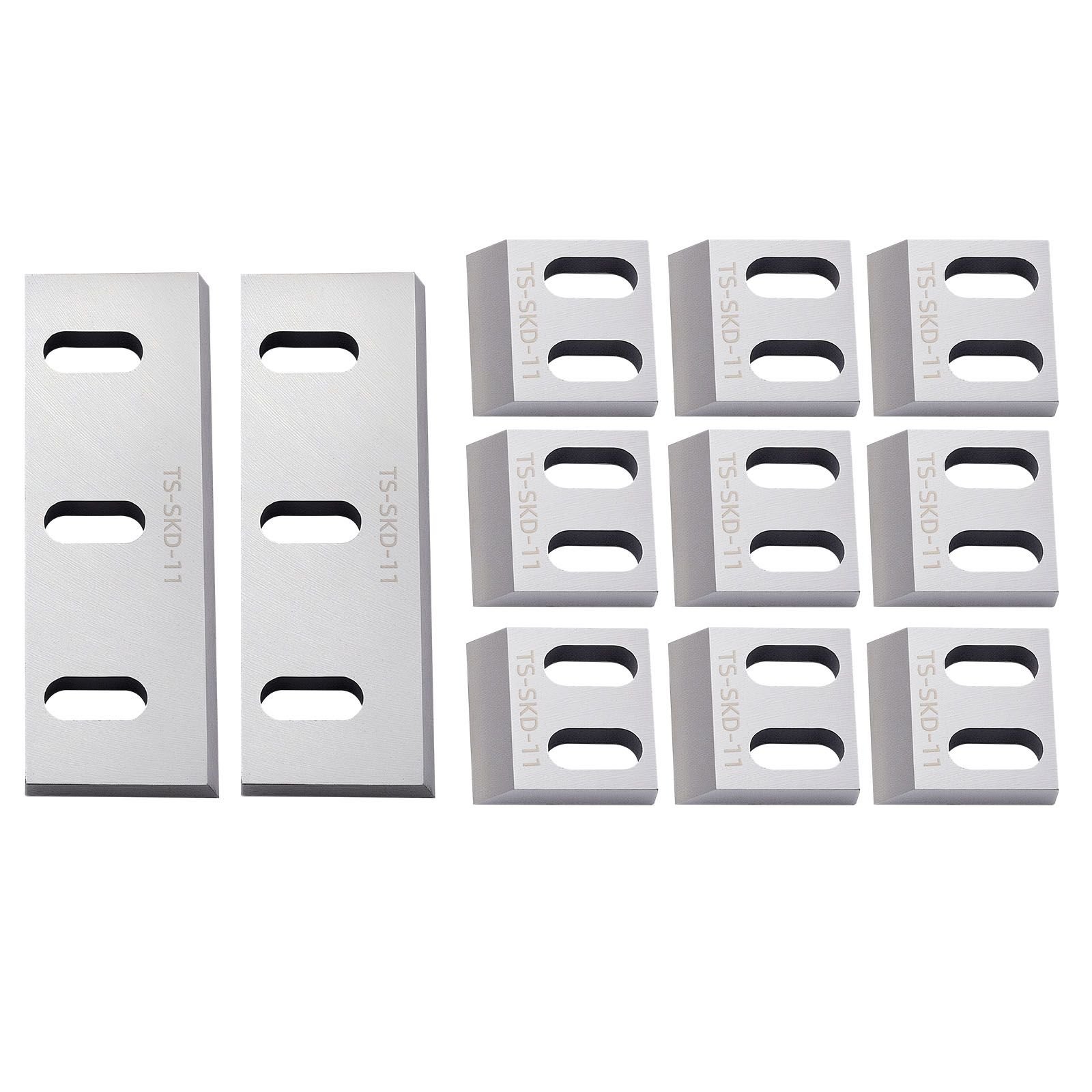 shredder blades, alloy steel shredder machine blade kit with 9 rotating and 2 fixed blades, high hardness skd 11 blade, compatible with model 180 plastic grinder, for abs, pp, pvc & nylon
