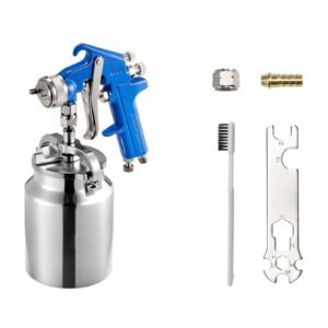 Siphon Feed Spray Gun, High Atomization Air Paint Spray Gun, 1000cc Automotive Paint Sprayer with 1.8 mm Nozzle, Adjustable Flow Rate & Air Volume for Car, Furniture, Wall, House Painting