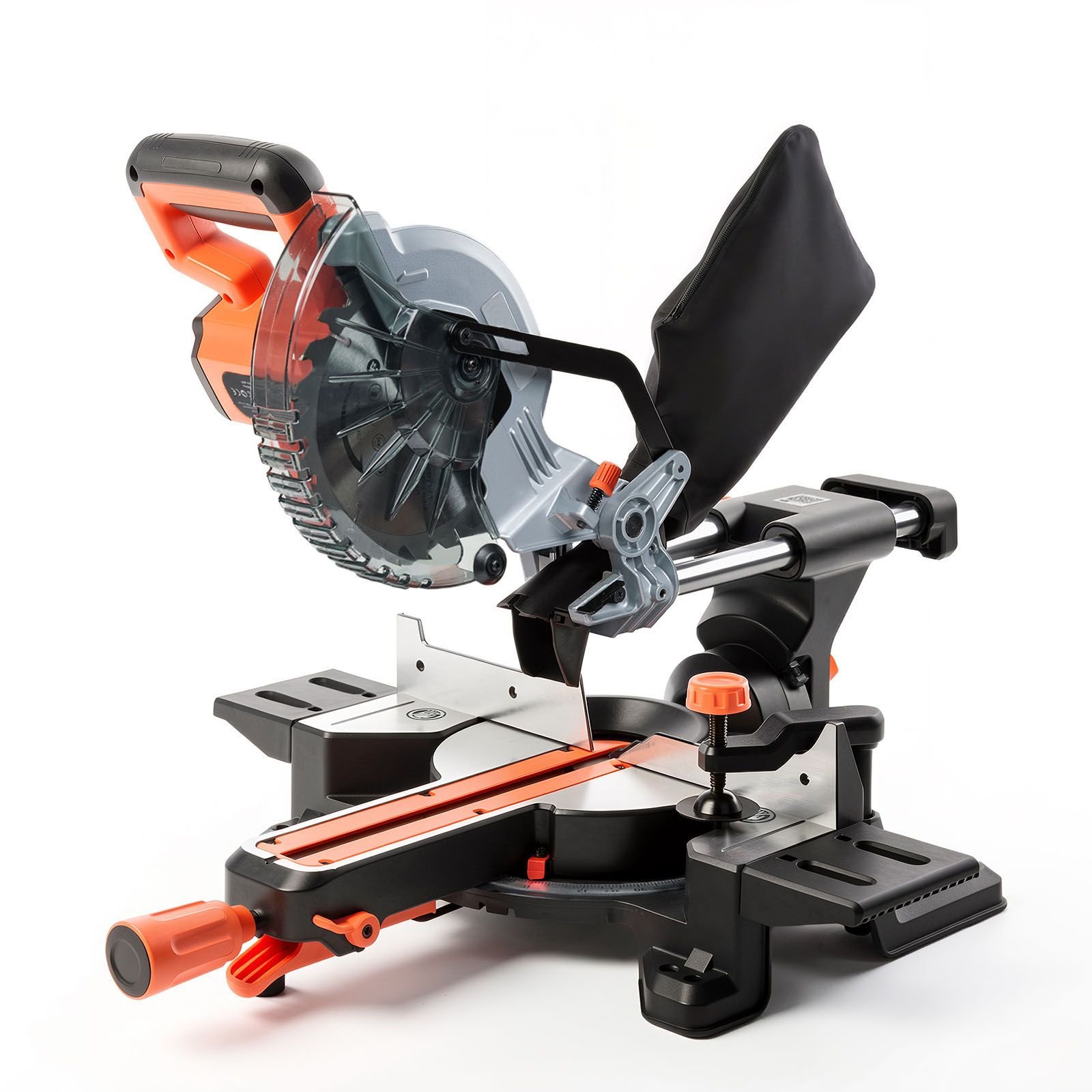sliding compound miter saw, 7 1/4 inch blade, dc 18.5v cordless miter saw, with led precision alignment, adjustable angles, battery and charger included, for cutting wood, metals, laminates