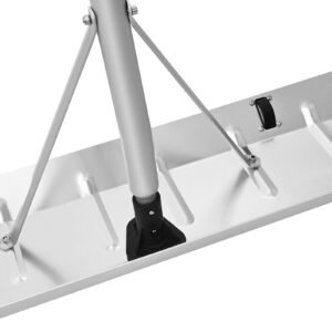 snow roof rake, 26 in aluminum blade, 7.5 20 ft adjustable roof snow scraper with wheels, anti slip handle snows removal tool, lightweight house rooftop rake for leaves debris removal