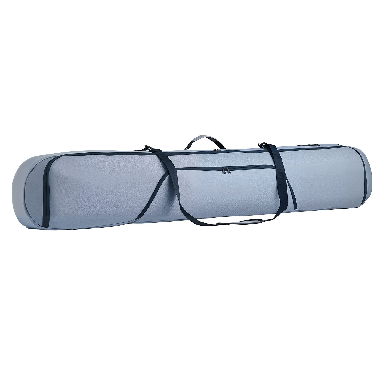 snowboard bag, up to 65 in/165 cm, padded skis & snowboards bag for air travel, 600d waterproof oxford fabric, with adjustable inner straps, for skis poles goggles gloves helmet boots (gray)