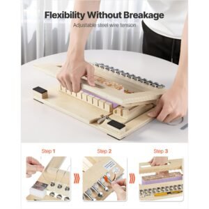 soap cutter, cut 1 12 bars, precisely and accurately cut 1" bars, wood frame with stainless steel wire, with extra wires, multi handmade soap wire cutter for candles, diy making cutting tool