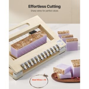 soap cutter, cut 1 12 bars, precisely and accurately cut 1" bars, wood frame with stainless steel wire, with extra wires, multi handmade soap wire cutter for candles, diy making cutting tool
