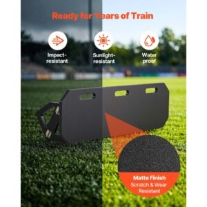 soccer rebounder board, 40 x 12 in portable soccer rebound wall, hdpe sports kick back trainer, 3 adjustable angles, easy setup ball practice training equipment for passing & reaction skills