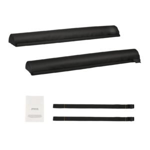 Soft Roof Rack Pads, 28" Universal Car Roof Rack Pads for Various Crossbars, 88LBS Load Capacity Luggage Kayak Carrier with 2 Tie Down Straps & Velcros for SUPs Canoes Snowboards Paddle Boards