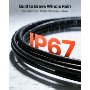 solar panel wire, 100 ft black + 100 ft red kit, 10 awg (6 mm²) solar panel extension cable, pv tinned copper wire, for outdoor home off grid photovoltaic systems automotive rv boat marine, ip67