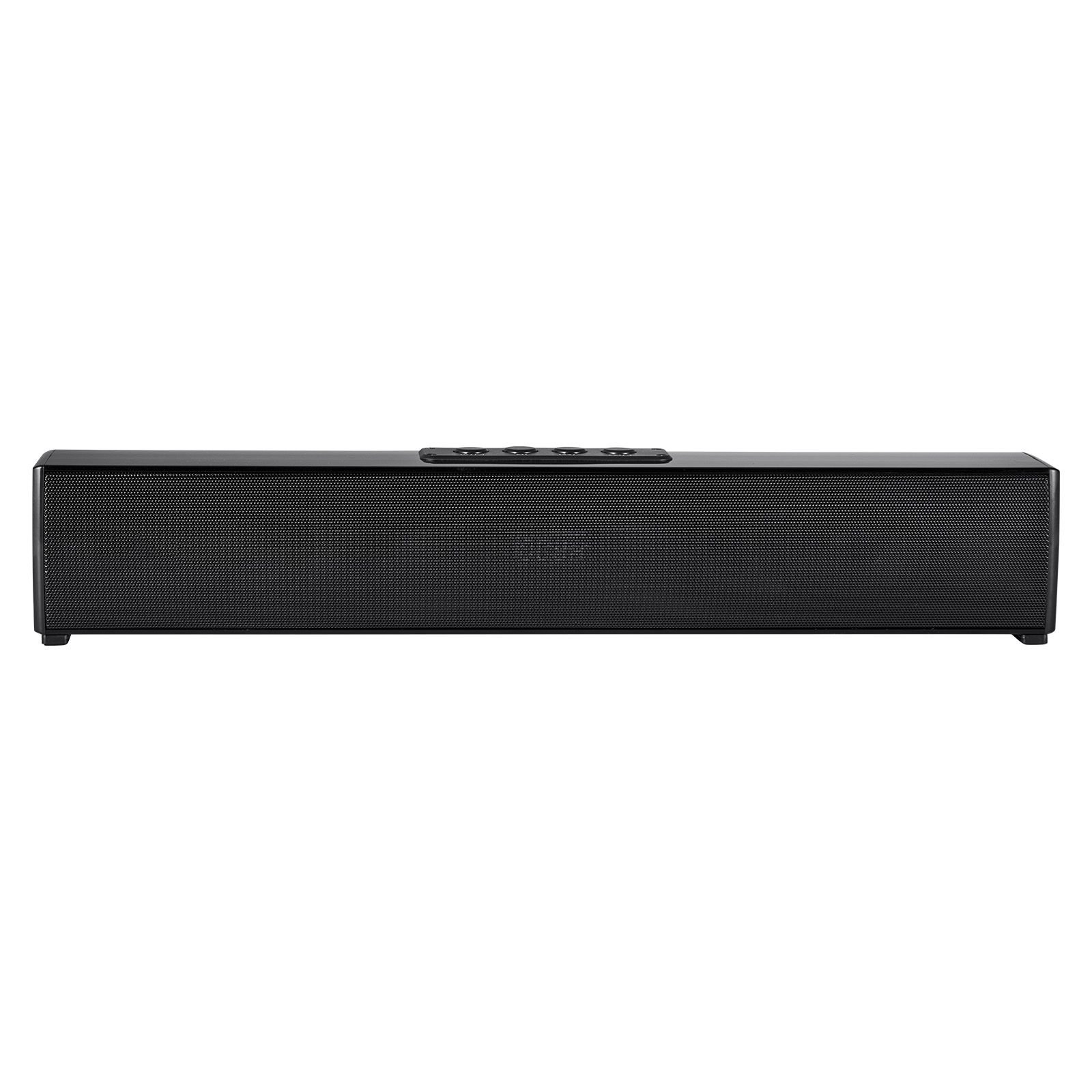 sound bar for smart tv, 2.0 channel, 17 inch compact soundbar tv speakers for projector, bluetooth aux connection, remote control, easy setup, 80w surround sound system for pc home theater audio