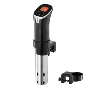 Sous Vide Precision Cooker, 1100W Sous-Vide Cooking Machine, WIFI Immersion Circulator with 10 Preset Recipes, LCD Touchscreen, Fast-Heating, Accurate Temperature & Timer, App Control