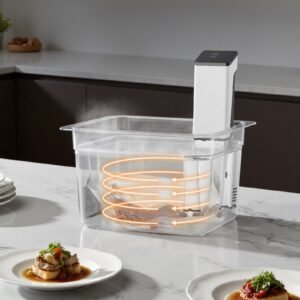 sous vide precision cooker, 850w sous vide cooking machine, immersion circulator with led digital display, secure clamp design, fast heating, accurate temperature & timer control, sous vide