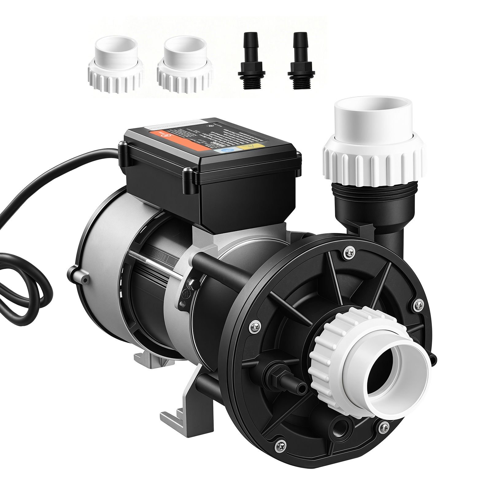 spa pump 1.5hp hot tub bath pump 115v 119gpm flow rate with 1.5" port, 90° rotational interface, 54 ft max lifting height, copper motor, spa bath water circulation, compatible with oem models