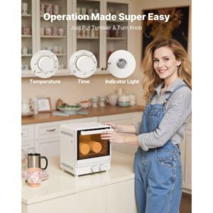 sublimation oven machine, 13 qt, fits 20oz tumblers, with 1 heat air gun, 50 shrink films, 1 tape and 2 heat gloves, oven for sublimation blank tumblers, mugs, bowls, off white